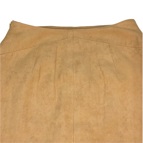 Bianco Couture Faux Suede Women’s 9 Soft Skirt Connecting Front Pockets Zipper - Picture 5 of 12